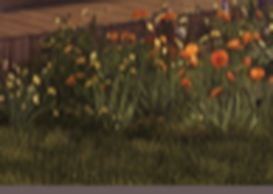 Private garden with wildflower planting, both homes